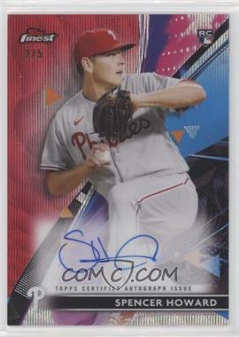 2021 Topps Finest - Finest Autographs - Red Wave Refractor #FA-SH - Spencer Howard /5