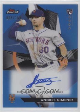 2021 Topps Finest - Finest Rookies Design Variation Autographs - Blue Refractor #FRDA-AG - Andres Gimenez /150