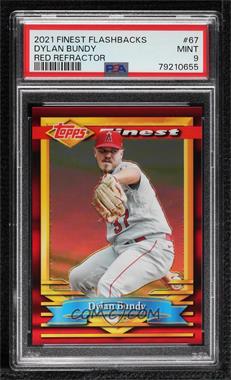 2021 Topps Finest Flashbacks - [Base] - Red Refractor #67 - Dylan Bundy /5 [PSA 9 MINT]