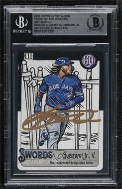 2021 Topps Gypsy Queen - Tarot of the Diamond Art Sketch #TODA-6 - Vladimir Guerrero Jr. by Rich Molinelli /1 [BAS BGS Authentic]