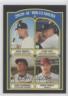 2021 Topps Heritage - [Base] - Black Border #88 - League Leaders - Luke Voit, Jose Ramirez, Mike Trout, Jose Abreu /50