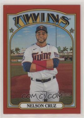 2021 Topps Heritage - [Base] - Chrome Red Refractor #307 - Nelson Cruz /372