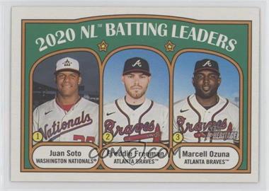 2021 Topps Heritage - [Base] #85.1 - League Leaders - Juan Soto, Marcell Ozuna, Freddie Freeman