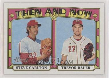 2021 Topps Heritage - Then & Now #TN-10 - Steve Carlton, Trevor Bauer