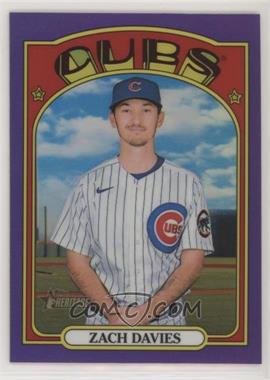 2021 Topps Heritage High Number - [Base] - Hot Box Chrome Purple Refractor #643 - Zach Davies