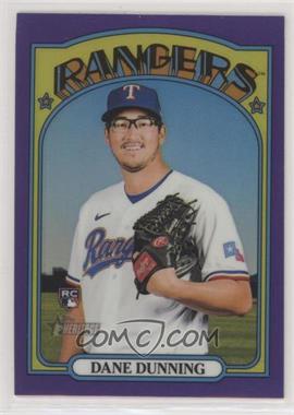 2021 Topps Heritage High Number - [Base] - Hot Box Chrome Purple Refractor #651 - Dane Dunning