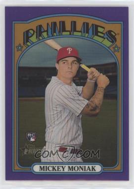 2021 Topps Heritage High Number - [Base] - Hot Box Chrome Purple Refractor #653 - Mickey Moniak