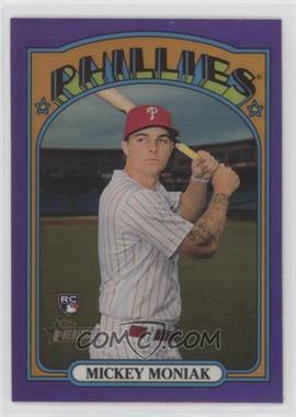 2021 Topps Heritage High Number - [Base] - Hot Box Chrome Purple Refractor #653 - Mickey Moniak