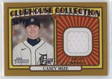 2021 Topps Heritage High Number - Clubhouse Collection Relics - Gold #CC-CMZ - Casey Mize /99