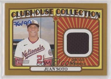 2021 Topps Heritage High Number - Clubhouse Collection Relics - Gold #CC-JS - Juan Soto /99