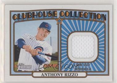 2021 Topps Heritage High Number - Clubhouse Collection Relics #CC-AR - Anthony Rizzo