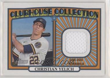 2021 Topps Heritage High Number - Clubhouse Collection Relics #CC-CY - Christian Yelich