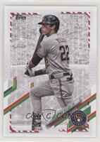 Super Rare Variation - Christian Yelich (Background has Snow)
