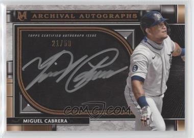 2021 Topps Museum Collection - Archival Autographs - Copper #AA-MC - Miguel Cabrera /50