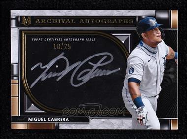 2021 Topps Museum Collection - Archival Autographs - Gold #AA-MC - Miguel Cabrera /25