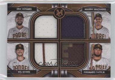 2021 Topps Museum Collection - Four-Player Primary Pieces Quad Relics - Copper #FPR-HMMT - Wil Myers, Fernando Tatis Jr., Manny Machado, Eric Hosmer /75 [EX to NM]