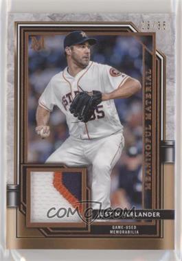 2021 Topps Museum Collection - Meaningful Material Relics - Copper #MMR-JVE1 - Justin Verlander /35