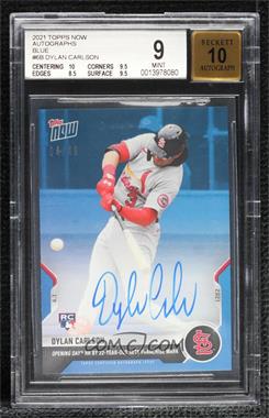 2021 Topps Now - [Base] - Blue Autographs #6B - Dylan Carlson /49 [BGS 9 MINT]