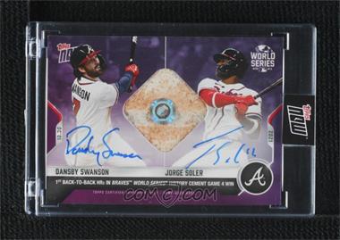 2021 Topps Now - [Base] - Purple Relic Autographs #1026C - Dansby Swanson, Jorge Soler /25 [Uncirculated]