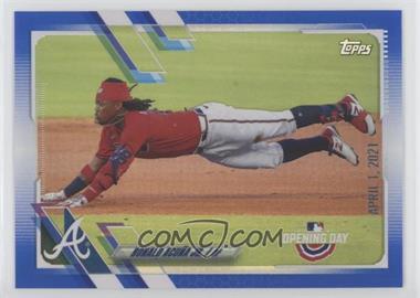 2021 Topps Opening Day - [Base] - Opening Day Edition Blue Foil #150 - Ronald Acuna Jr. - Courtesy of COMC.com