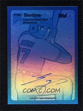 2021 Topps Project 70 - Online Exclusive [Base] - Blue Rainbow Foil Autographs #547-A - Shohei Ohtani by Keith Shore /10
