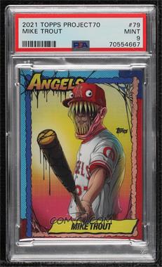 2021 Topps Project 70 - Online Exclusive [Base] #79 - Alex Pardee - Mike Trout (1990 Topps Baseball) /25182 [PSA 9 MINT]