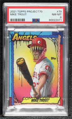 2021 Topps Project 70 - Online Exclusive [Base] #79 - Alex Pardee - Mike Trout (1990 Topps Baseball) /25182 [PSA 8 NM‑MT]