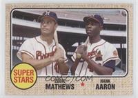 1968 Topps Baseball Design - Eddie Mathews, Hank Aaron #/1,228