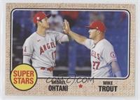 1968 Topps Baseball Design - Mike Trout, Shohei Ohtani #/1,561