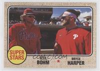 1968 Topps Baseball Design - Alec Bohm, Bryce Harper #/1,561