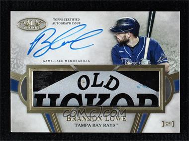 2021 Topps Tier One - Limited Lumber Autographed #LLA-BL - Brandon Lowe /1