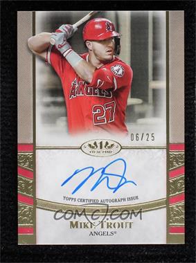 2021 Topps Tier One - Tier One Autographs #T1A-MT - Mike Trout /25