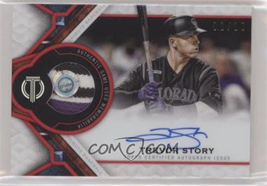 2021 Topps Tribute - Autograph Patches - Red #AP-TS - Trevor Story /10