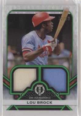 2021 Topps Tribute - Dual Relics - Green #DR-LB - Lou Brock /99