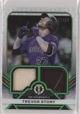 2021 Topps Tribute - Dual Relics - Green #DR-TS - Trevor Story /99