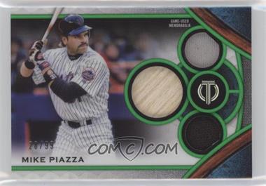 2021 Topps Tribute - Tribute Triple Relics - Green #TTR-MP - Mike Piazza /99 [EX to NM]