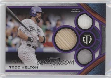 2021 Topps Tribute - Tribute Triple Relics - Purple #TTR-TH - Todd Helton /50