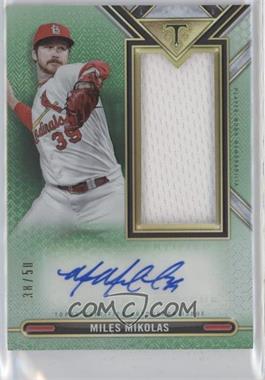 2021 Topps Triple Threads - Autographed Single Jumbo Relics - Emerald #ASJR-MM - Miles Mikolas /50