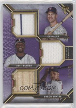 2021 Topps Triple Threads - Relic Combos - Amethyst #RCC-CHB - Byron Buxton, Joe Mauer, Torii Hunter /27