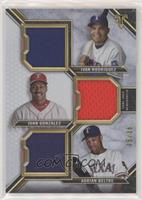 Juan Gonzalez, Ivan Rodriguez, Adrian Beltre #/36