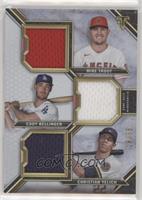 Christian Yelich, Mike Trout, Cody Bellinger #/36