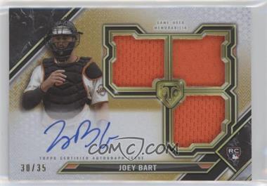 2021 Topps Triple Threads - Rookie and Future Phenom Autographed Relics - Gold #RFPAR-JB - Joey Bart /35