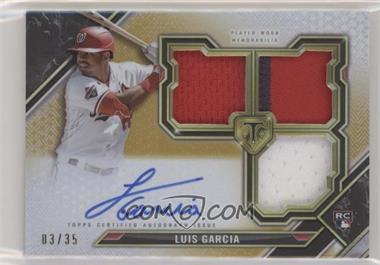 2021 Topps Triple Threads - Rookie and Future Phenom Autographed Relics - Gold #RFPAR-LG - Luis Garcia /35