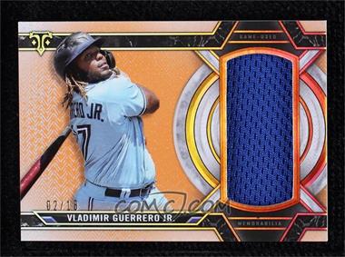 2021 Topps Triple Threads - Single Jumbo Relics - Amber #SJR-VGU - Vladimir Guerrero Jr. /18