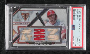 2021 Topps Triple Threads - Triple Threads Relics #TTR-MT2 - Mike Trout /36 [PSA 10 GEM MT]