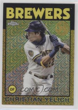 2021 Topps Update Series - Silver Pack 1986 Topps Chrome Baseball - Gold #86C-28 - Christian Yelich /50