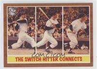 1962 Topps The Switch Hitter Connects