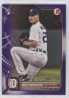 2022 Bowman - [Base] - Purple Border #58 - Matt Manning /250