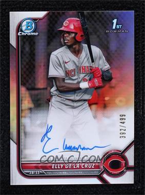 2022 Bowman - Chrome Prospect Autographs - Refractor #CPA-ED - Elly De LA Cruz /499 [EX to NM]