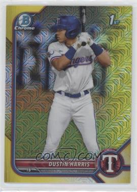 2022 Bowman - Chrome Prospects - Mega Box Yellow Mojo Refractor #BCP-119 - Dustin Harris /75